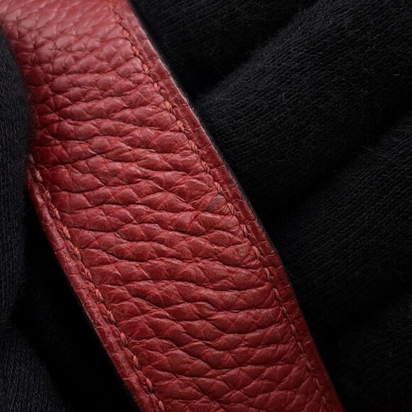 HERMES Picotin Lock Size PM Taurillon Clemence Rouge Grenat - Picture 8 of 13
